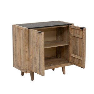 Buffet en bois de manguier et marbre