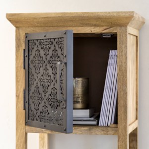 Colonne en bois de manguier 2 portes