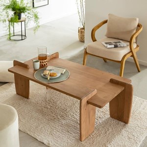 Table basse rectangle en bois d'acacia