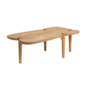 Table basse vague en bois de manguier
