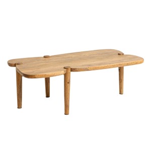 Table basse vague en bois de manguier