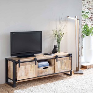 Meuble tv en bois de manguier 160 cm