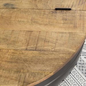 Table basse en bois de manguier et métal