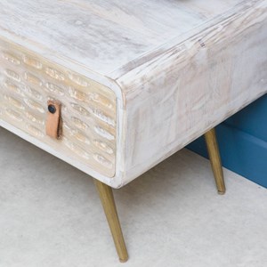 Meuble tv arrondi en bois