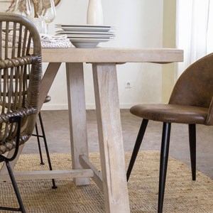 Table à manger avec allonges en bois