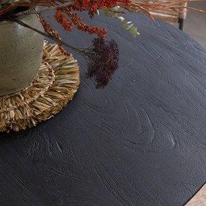 Table à manger en bois et métal