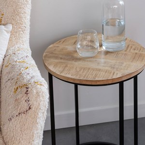 Table basse gigogne en bois de manguier