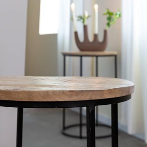 Table basse gigogne en bois de manguier