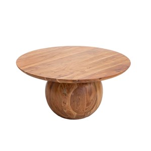 Table basse ronde en bois d'acacia