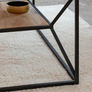 Table basse à double plateau en bois