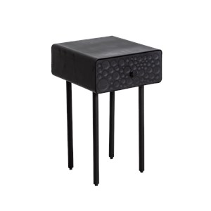 Table de chevet en bois et métal