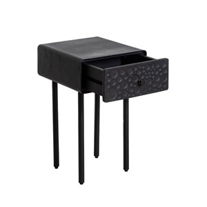 Table de chevet en bois et métal