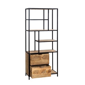 Etagère en bois de manguier et métal