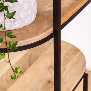 Etagère en bois de manguier et métal