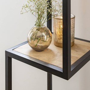 Etagère en bois de manguier et métal