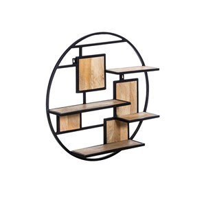 Etagère en bois de manguier et métal