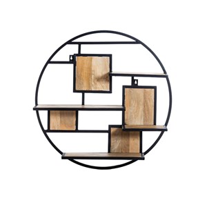 Etagère en bois de manguier et métal