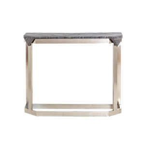 Console en métal et marbre