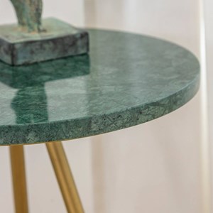 Bout de canapé en marbre vert