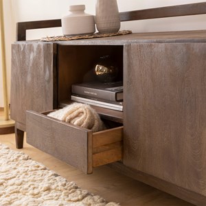 Meuble tv en bois de manguier marron