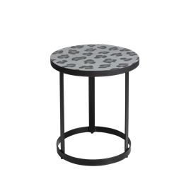 Bout de canapé en métal noir