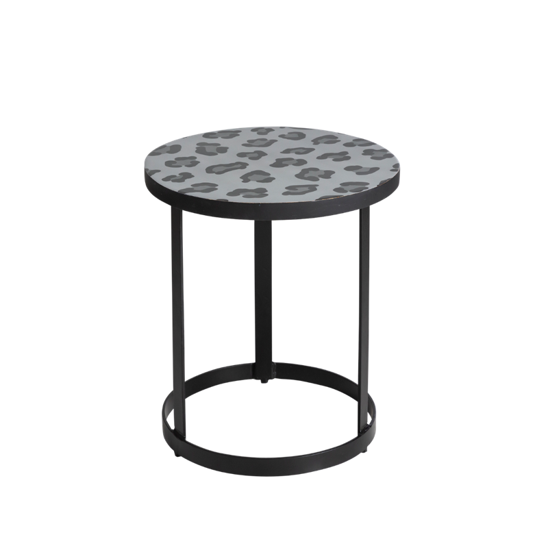 Bout de canapé en métal noir