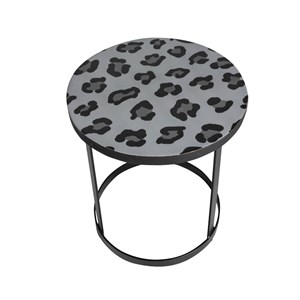 Bout de canapé en métal noir