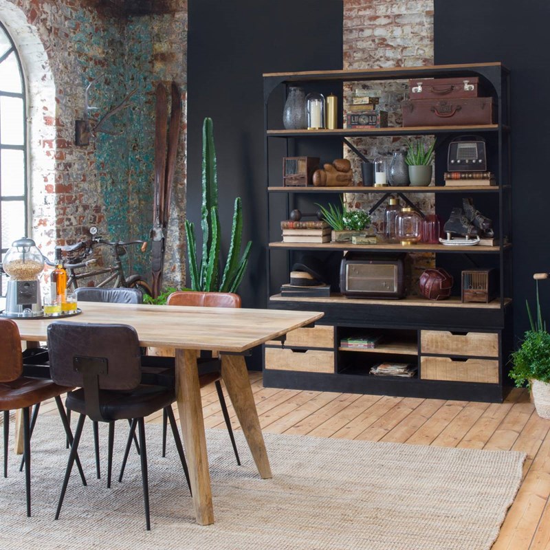 Table à manger avec allonges en bois
