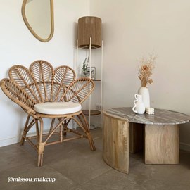 Fauteuil en rotin fleur