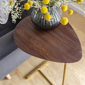 Bout de canapé en bois de manguier et mé