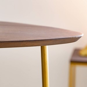 Bout de canapé en bois de manguier et mé