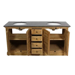 Meuble sous vasque en bois recyclé