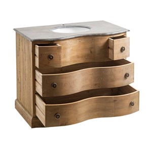 Meuble salle de bain en bois recyclé