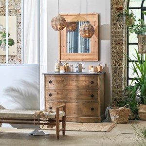 Meuble salle de bain en bois recyclé