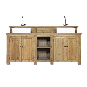 Meuble sous vasque en bois recyclé