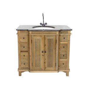 Meuble sous vasque en bois recyclé