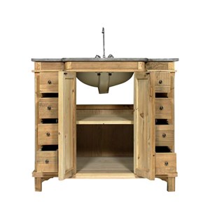 Meuble sous vasque en bois recyclé