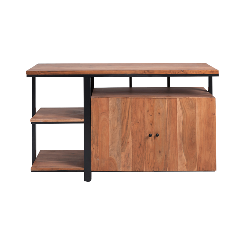 Meuble salle de bain en bois et métal