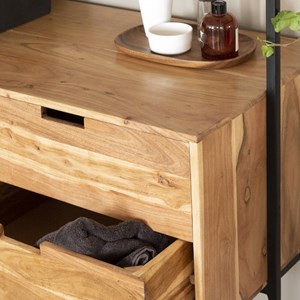 Meuble de salle de bain suspendu en bois