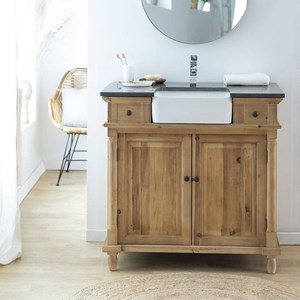 Meuble sous vasque en bois recyclé paz