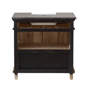 Meuble sous vasque en bois recyclé paz