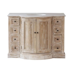 Meuble salle de bain en pin recyclé