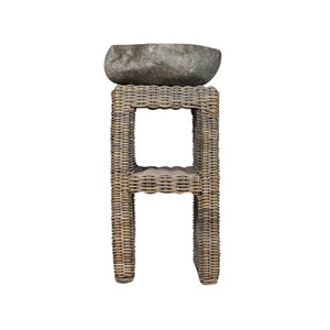 Meuble sous vasque en rotin rattan