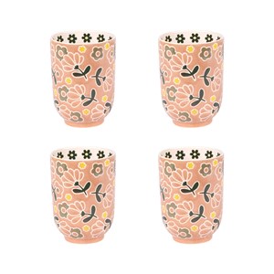 Lot de 4 gobelets peony 7,8 cm