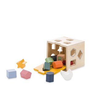 Cube de tri en bois tidy naturel