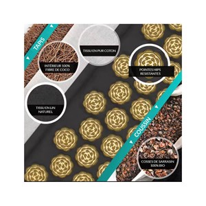 Tapis acupression naturel easy + coussin