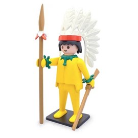 Figurine plastoy jaune