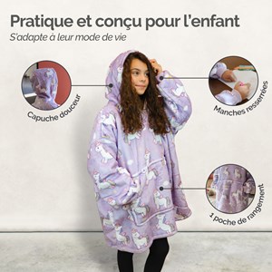 Sweat à capuche, plaid- enfant