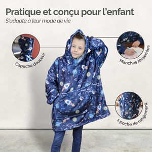 Sweat à capuche plaid - enfant