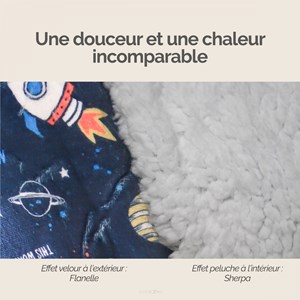 Sweat à capuche plaid - enfant
